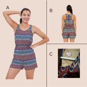 Xhilaration Geometric Pattern Romper